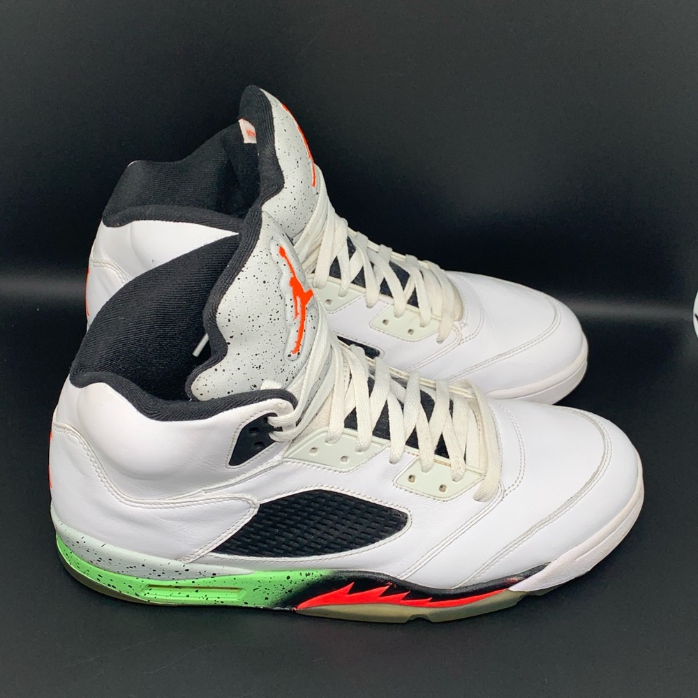 Jordan 5 Retro Poison Green Basketball Shoes Men's Sz 14
